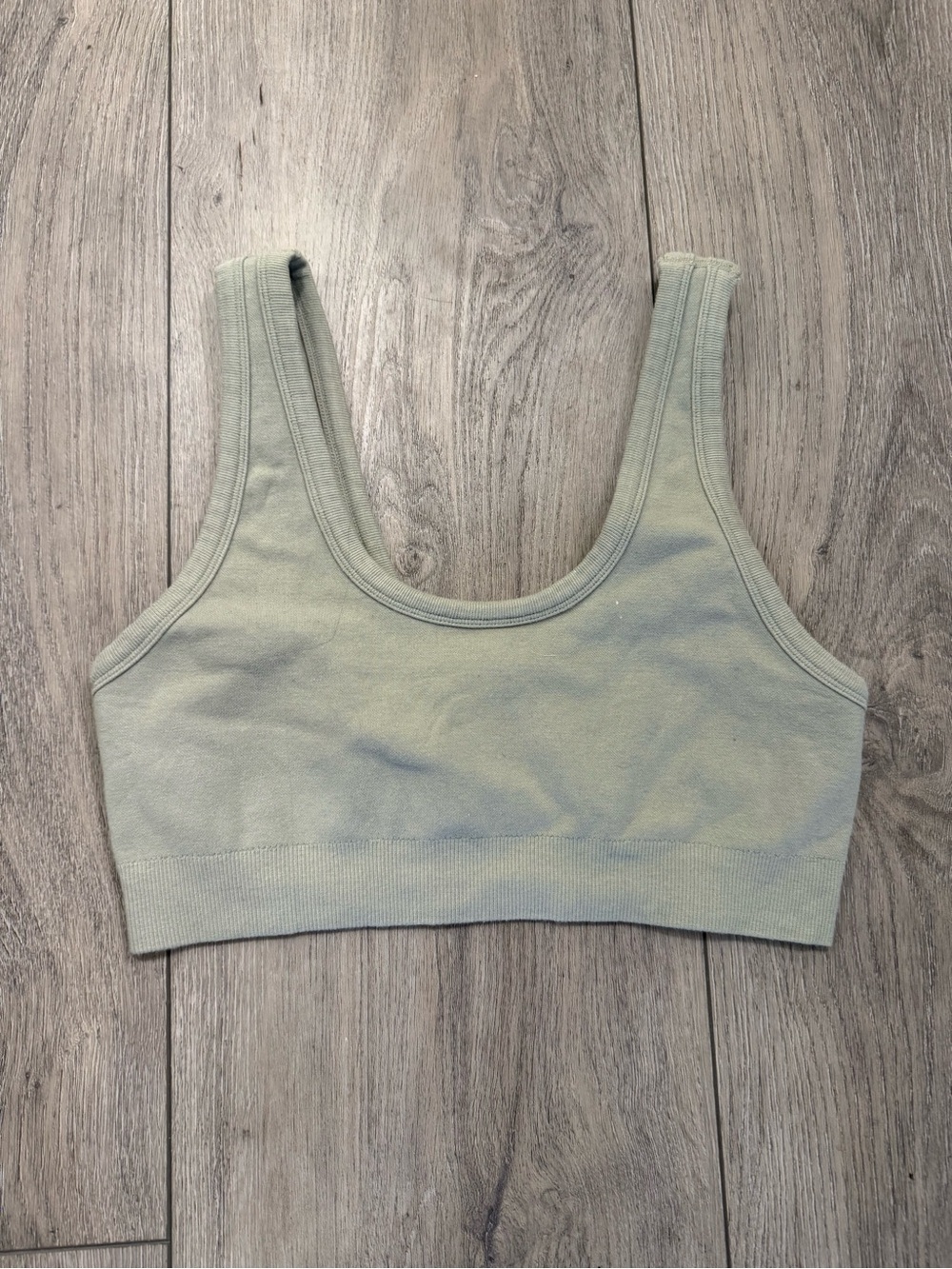ALO Seamless Scoop Bra in Limestone